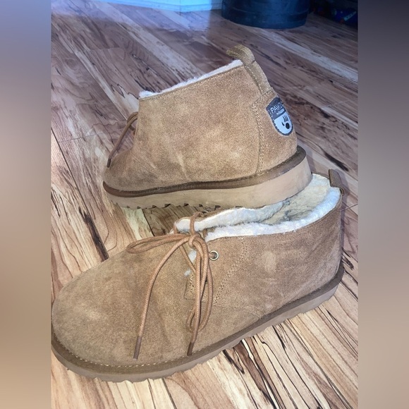 Pawz by bear paw mens Gavin chukka boots slippers tan size 10 - Picture 12 of 14